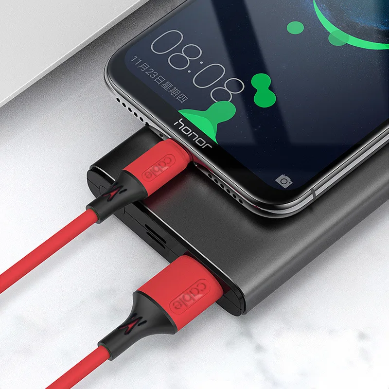 Кабель-переходник CatXaa Micro USB 1 2 м зеленый жидкий силикон для быстрой зарядки и