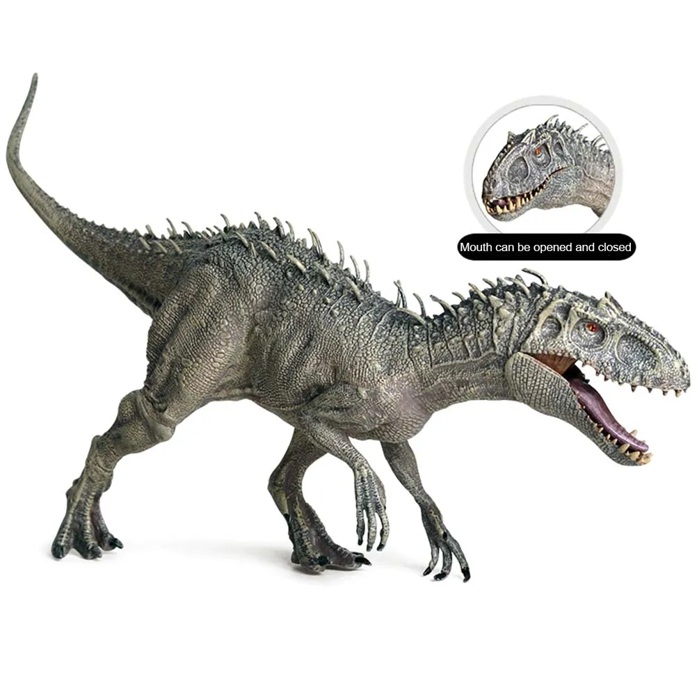 

Plastic Jurassic Indominus Rex Action Figures Open Mouth Dinosaur World Animals Model Kid Toy Gift