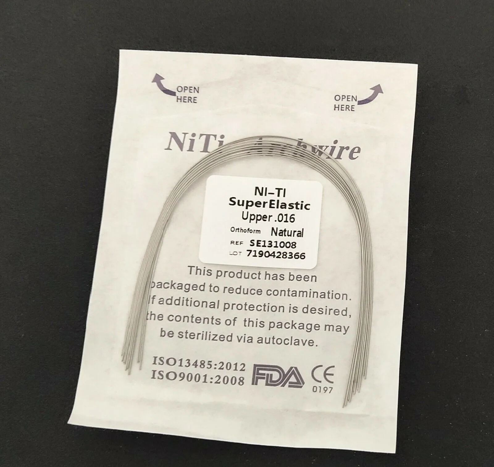 

100pcs/lot Dental Arch Wires Orthodontic Super Elastic NITI Round Archwire Natural Form Lower /Uper 012/014/016/018/020 Wire