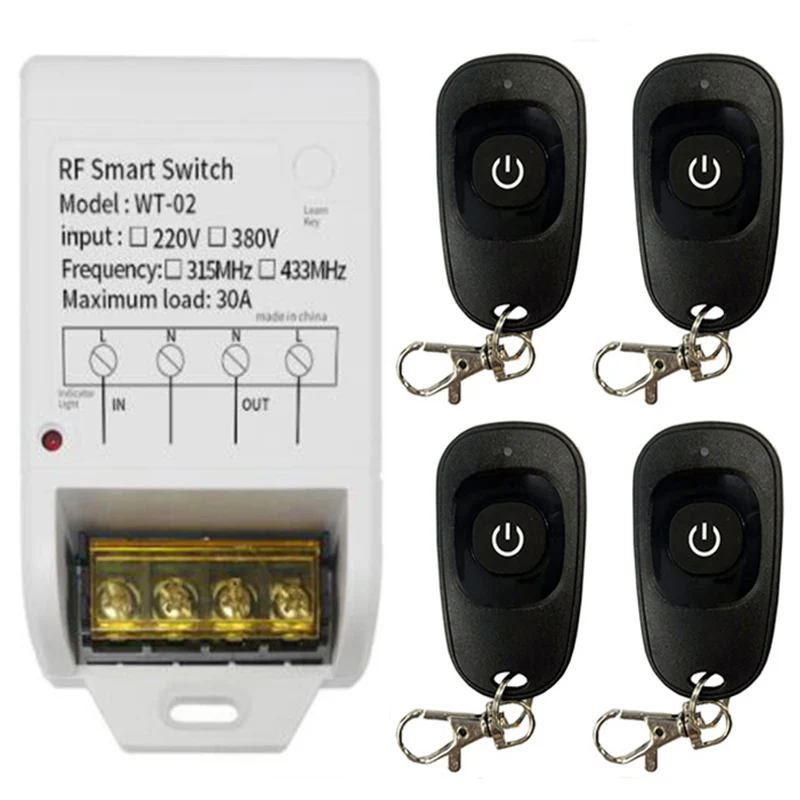 Переменный ток 380 в 30 А реле беспроводной Радиочастотный пульт дистанционного