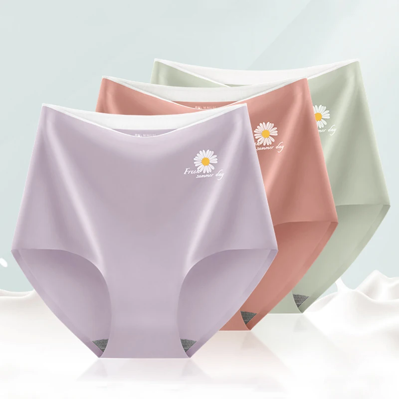 Сексуальные женские трусики бесшовное нижнее белье высокая талия трусы мягкое