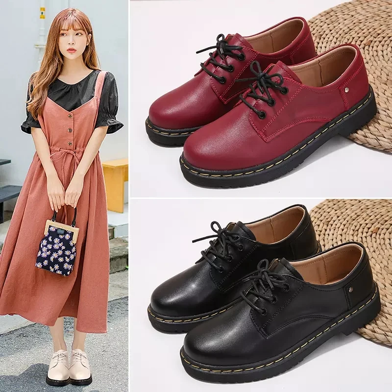 

2020 new fall trend sneakers women running shoes Lightweight walking jogging shoes zapatos mujer British style Leather shoes