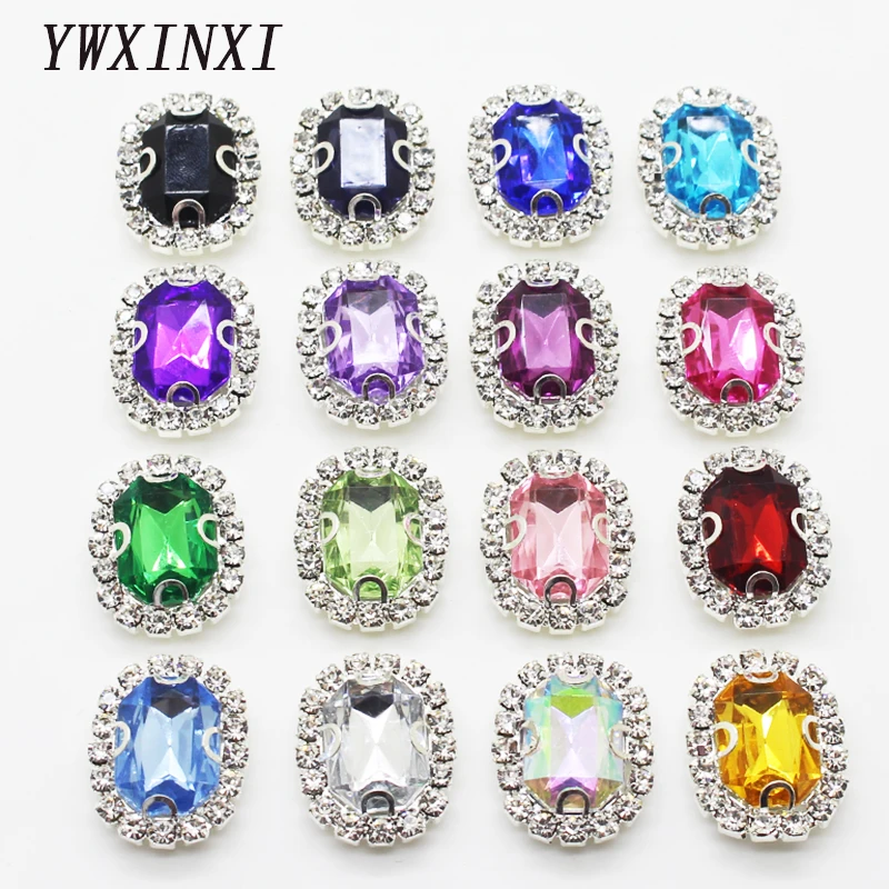 

New 10pcs Rhinestone Decorative Buckle Crystal Buckle Handmade Material DIY Packaging Ribbon Jewelry Buckle Accessories