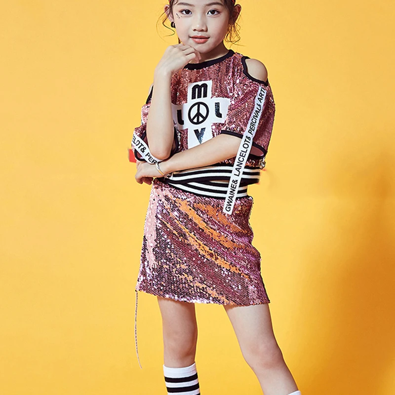 Одежда для джазовых танцев выступлений в стиле хип-хоп девочек спортивный костюм