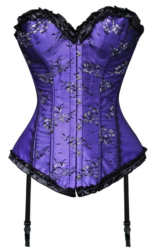 

Hot Sale Fashion Sexy Women Gothic Corset Brocade Flower Corselet Bustier Lace Up Burlesque Vintage Overbust Corset Shapewear