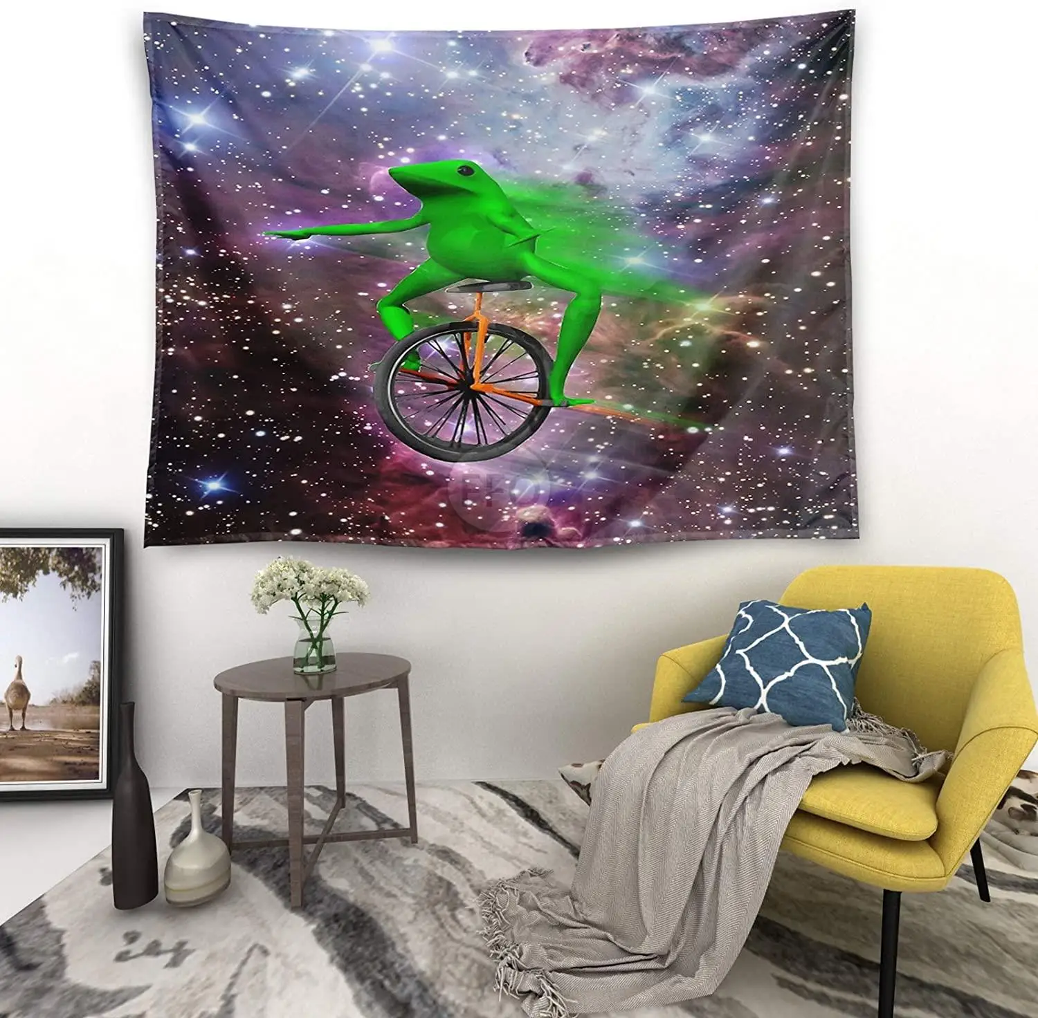 декор комнаты гобелен на стену Забавный с мемами для стен изображением животных