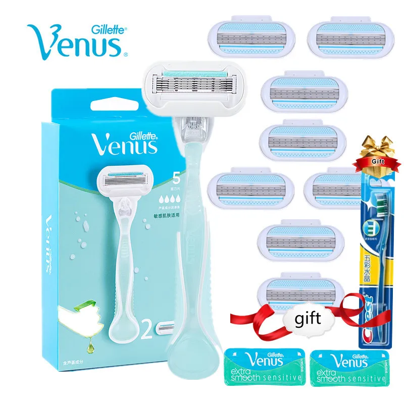 

Gillette Venus Deluxe Smooth Sensitive 5 Layer Women Shaver Razor Blade Body Manual Hair Removal Lady Machine for Shaving Blade