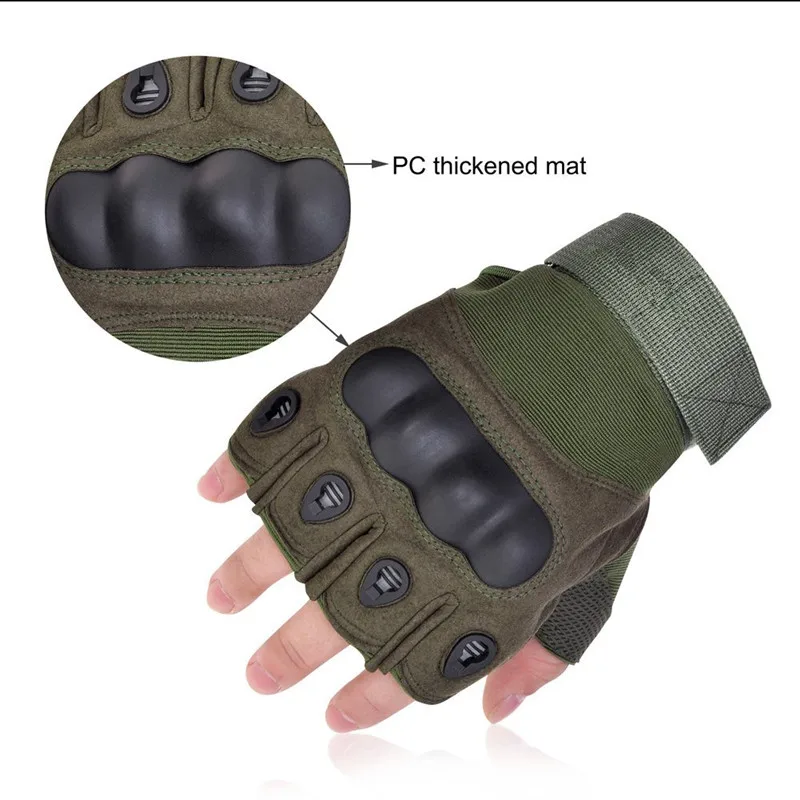 

Outdoor Tactical Fingerless Gloves Army Gloves Shooting Gloves for Motorbike Motorcycle Cycling Climbing Hiking Hunting Gloves