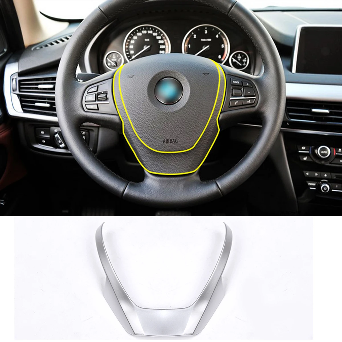 Хромированная Обложка на руль из АБС-пластика отделка автомобильные аксессуары