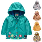 Детское пальто на пуговицах Для девочек, ветровка с длинными рукавами и капюшоном, Куртка Для Девочки, Худи, Куртка Для Де