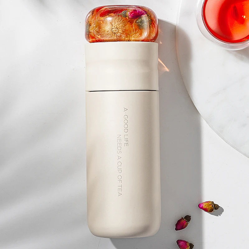 Изолированная чашка с фильтром чайная бутылка из нержавеющей стали со