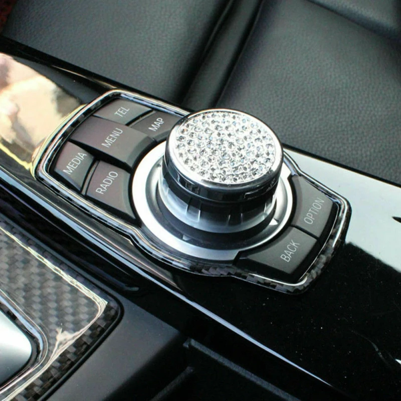 

Car Multimedia Button Decoration Stickers Carbon Fiber Car Interior Styling Sticker for F10 F20 F30 F34 F07 F25 F26 F15 F16