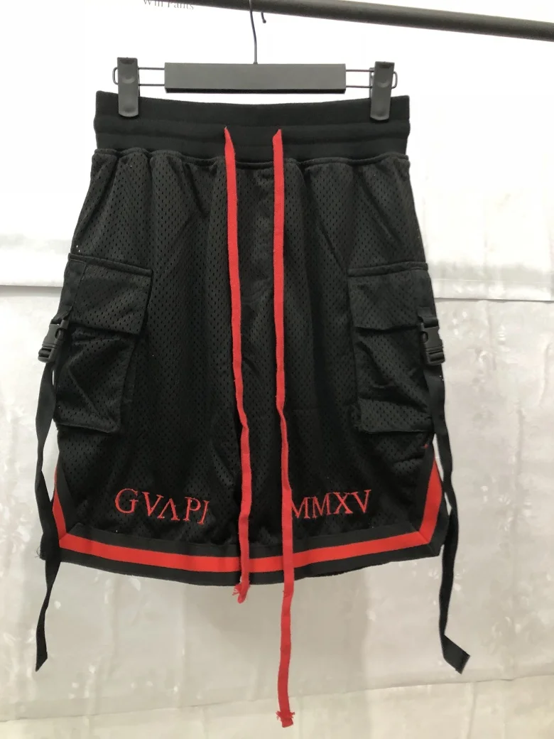 GUAPI GVAPI MMXV белые тактические красные мужские баскетбольные шорты с вышивкой |