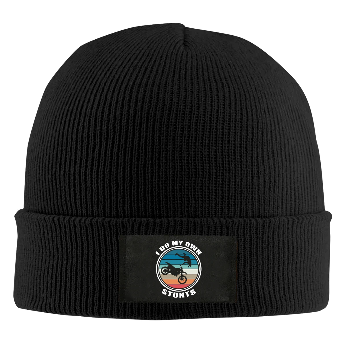 

I Do My Own Stunts Dirt Biking Beanie Hats For Men Women With Designs Winter Slouchy Knit Skull Cap
