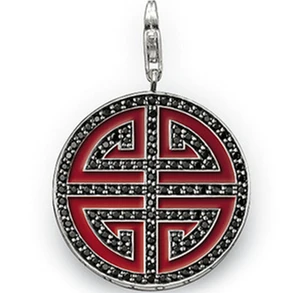 

ThomasPT1633 Longevity Classic Pendant CHina Style Fashion Lovers' jewelry For Women In 925 Sterling silver