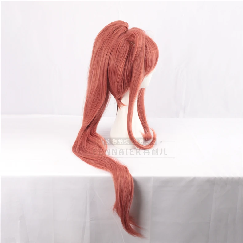 Doki Literature Club! Моника парик 100 см длинный Косплей костюмы синтетические волосы