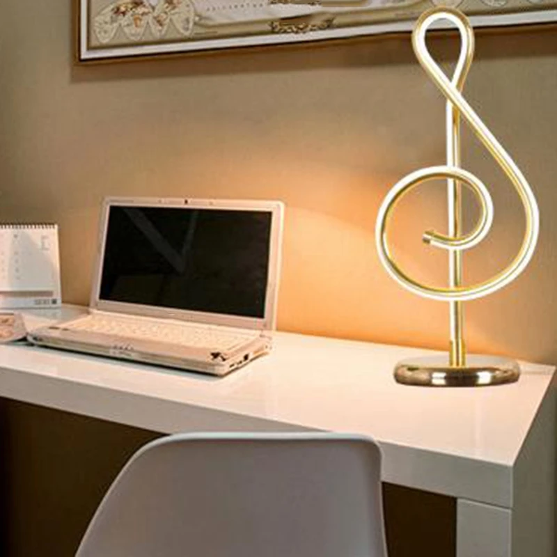 Musical Notes Table Light Bedside Bedroom Lamp Home Decoration Living Room Study Reading Eu Plug | Лампы и освещение
