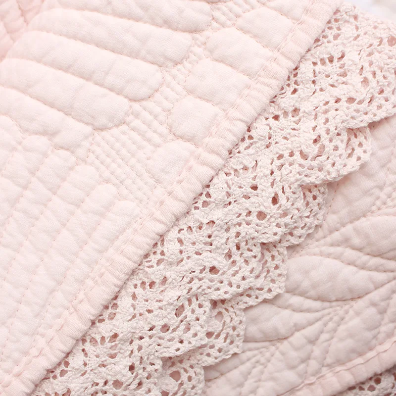 

CHAUSUB Cotton Bedspread on the Bed Quilt Set 3PC Solid Blanket for Bed Cover Embroidered King Size Quilted Coverlets Reversible