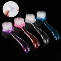 1pc plastic non electric cleansing brush exfoliating facial cleanser brush face cleaning washing cap soft bristle brush scrub