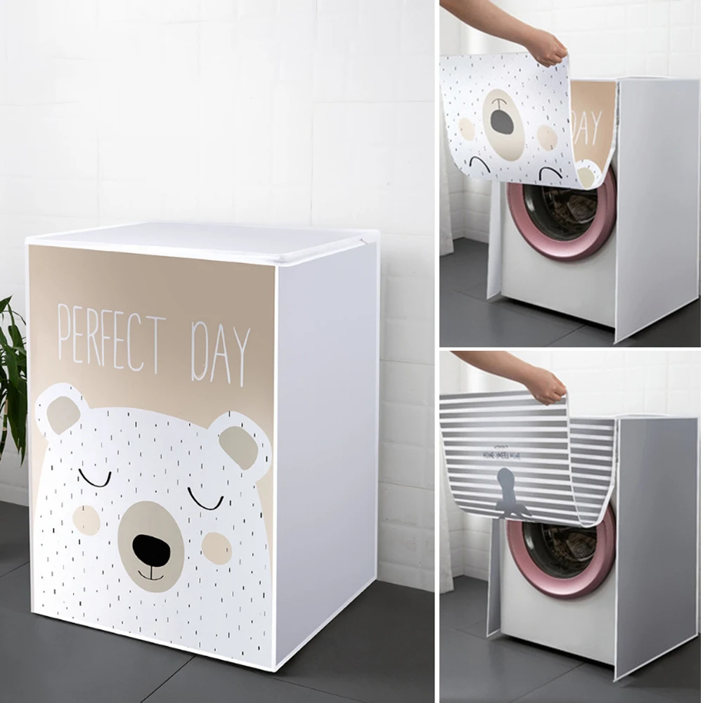 

Drum Washing Machine Cover Dust Cover Clean Waterproof Dust Cover Front Loading Washing Machine Cover Household Goods