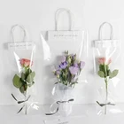 Новая Упаковочная Коробка для цветов, прозрачный букет цветов из ПВХ, мешки для украшения флористов, длинный тоут, прозрачный пакет, упаковочный пакет