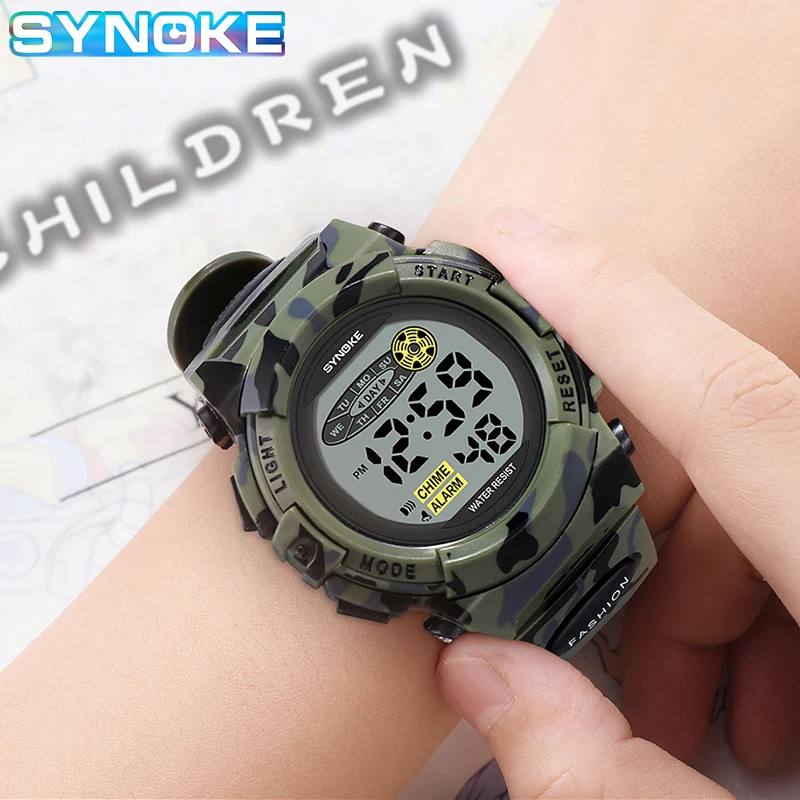 

Camouflage Kids Watches Waterproof Hot Sale Led Colorful Children's Digital Sports Watch Child Boys Military Electronic Clock