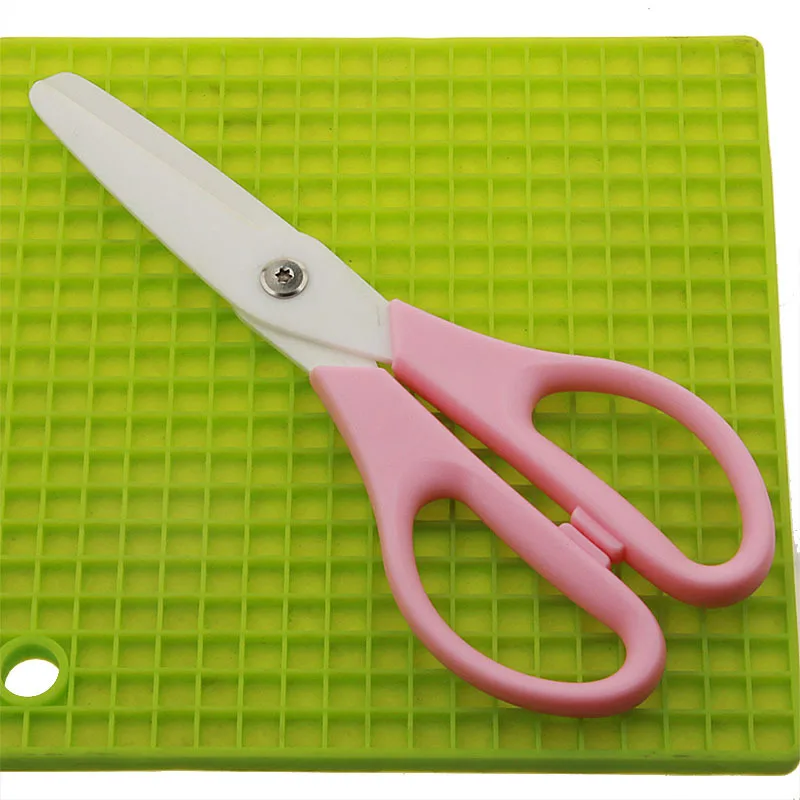 Pink Керамические ножницы кухонные ножницы брендовые Детские пищевые добавки для детских ножниц - Цвет: Pink