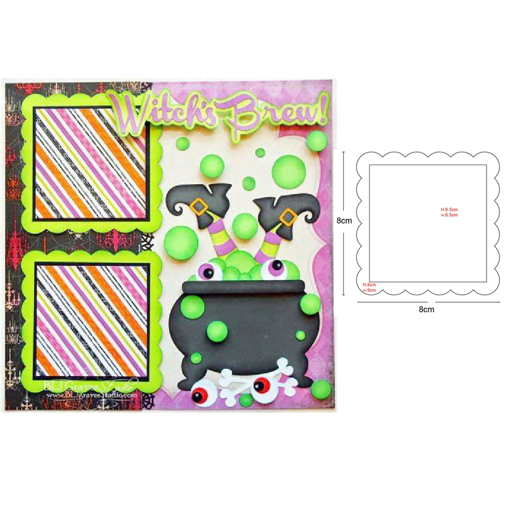 

metal cutting dies square photo frame tray 2020 new cut die mold Scrapbooking paper craft knife mould blade punch template dies