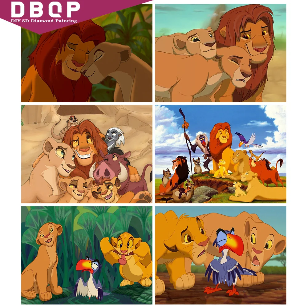 

Disney 5D Diamond Pattern Rhinestone Needlework DIY Diamond Painting Cross Stitch The Lion King Diamond Embroidery