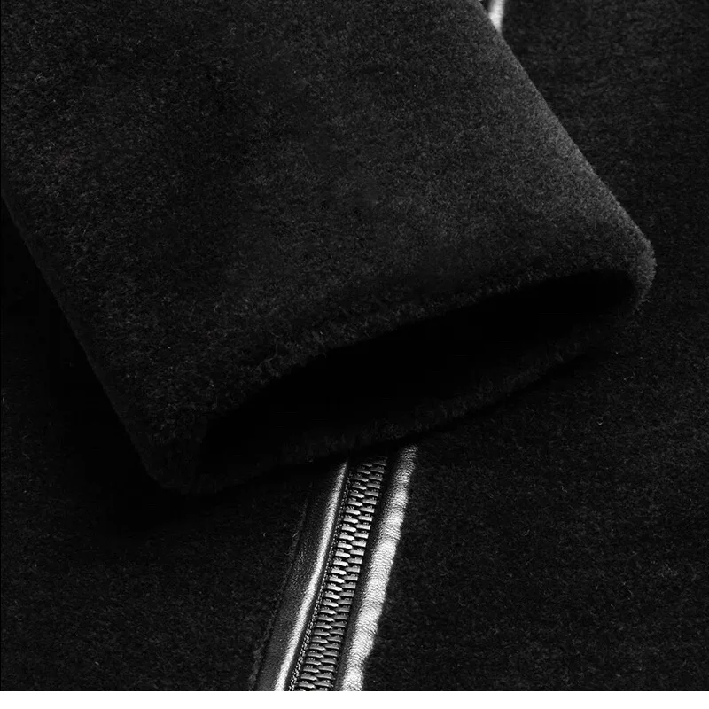 PUDI Men coats new fashion wool short jackets with real fox collar fall winter casual outwear MT808