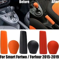 for benz smart fortwo forfour 2015 2019 silicone car gear knob cover shift gear boxhead covers skin handbrake hand brake car