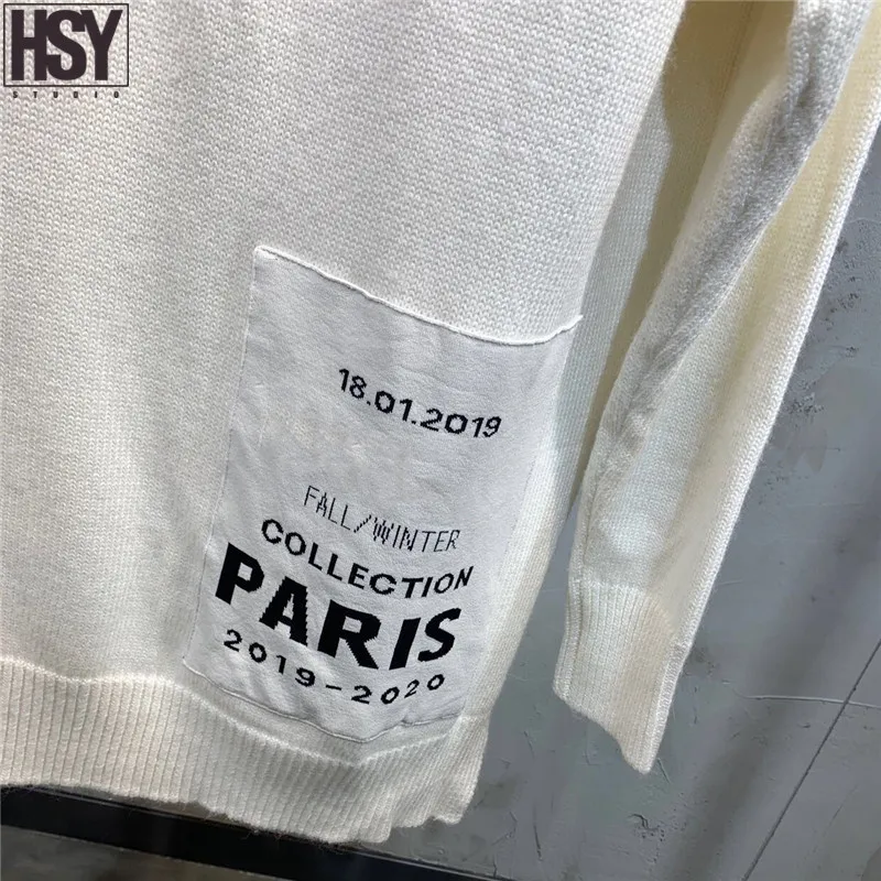 Осень зима 2019 новинка Женский пуловер с длинным рукавом и круглым вырезом