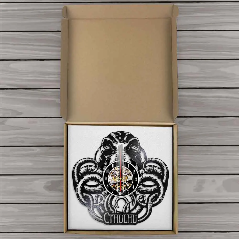 Настенные часы Octopus Squid Cthulhu Eldritch виниловые настенные с записью для дома