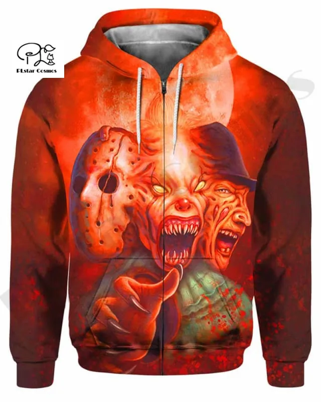 

PLstar Cosmos 3DPrint Newest Halloween Horror Scared Art Men/Women Festive Hrajuku Casual Streetwear Hoodies/Zip/Sweatshirt T-3