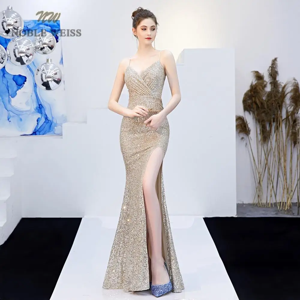 evening dresses 2021 sexy v-neck mermaid dark red sequin women formal dress floor length in stock gown | Свадьбы и торжества