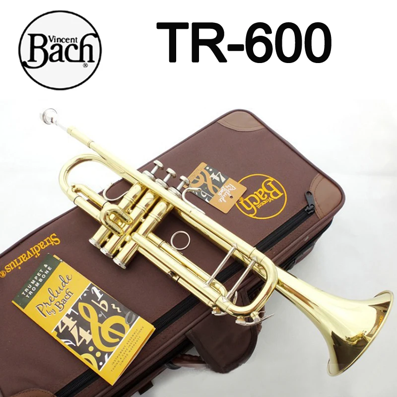 

New MFC Bb Trumpet TR-600 Gold Lacquer Music Instruments Profesional Trumpets Student Included Case Mouthpiece Accessories