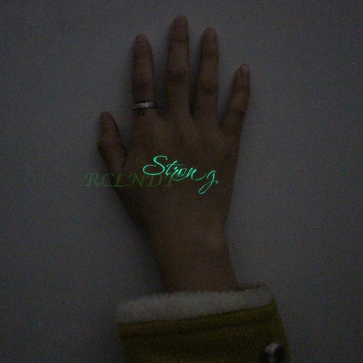 Водостойкая Временная тату наклейка светящаяся подсветка наклейки флэш