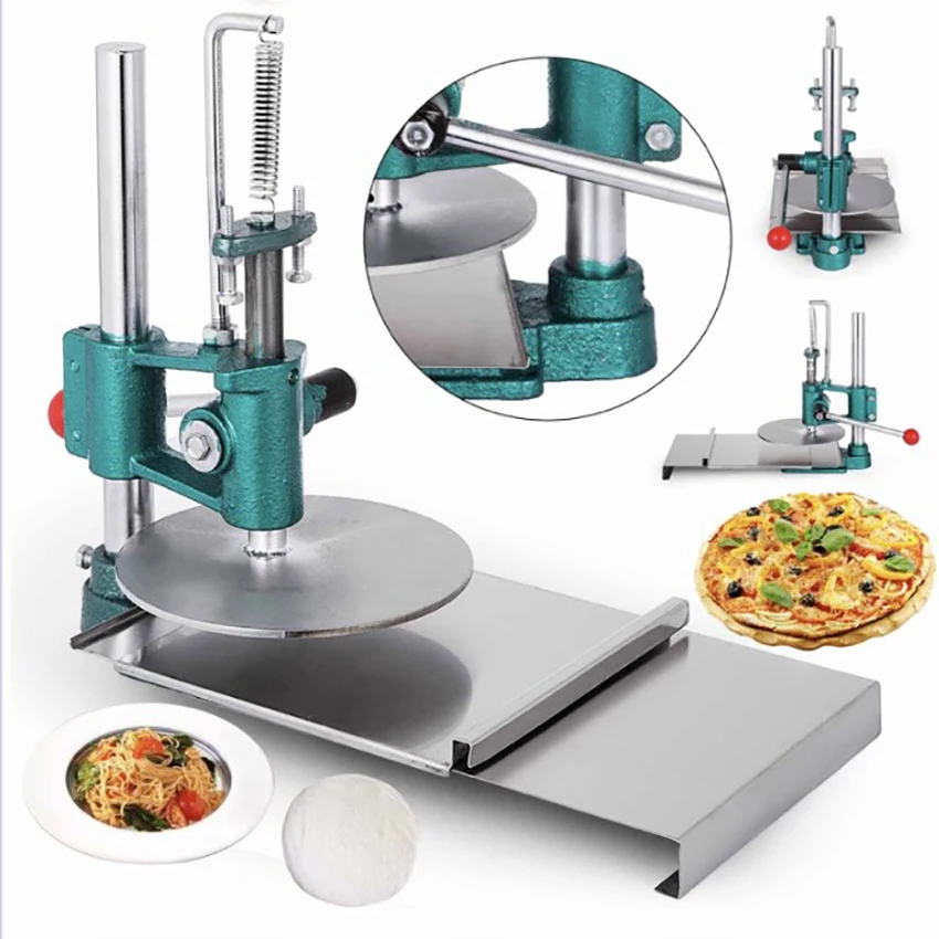 20CM Manual Pizza Dough Press Machine Stainless Steel Dough Roller Sheeter Pastry Presser Pizza Dough Chapati Flattening Presser