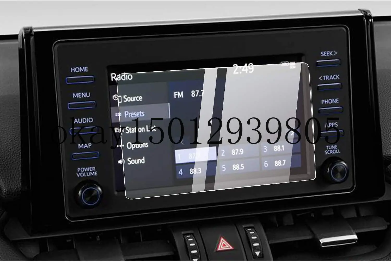 

Car Screen Protector Center Control Navigation Touchscreen Protector for RAV4 2019,Tempered Glass HD Scratch Resistance(7INch)