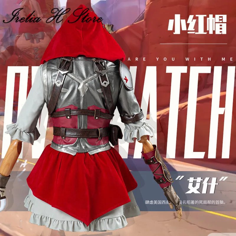 Женский костюм для косплея Ashe OW красная шляпа | Тематическая одежда и униформа