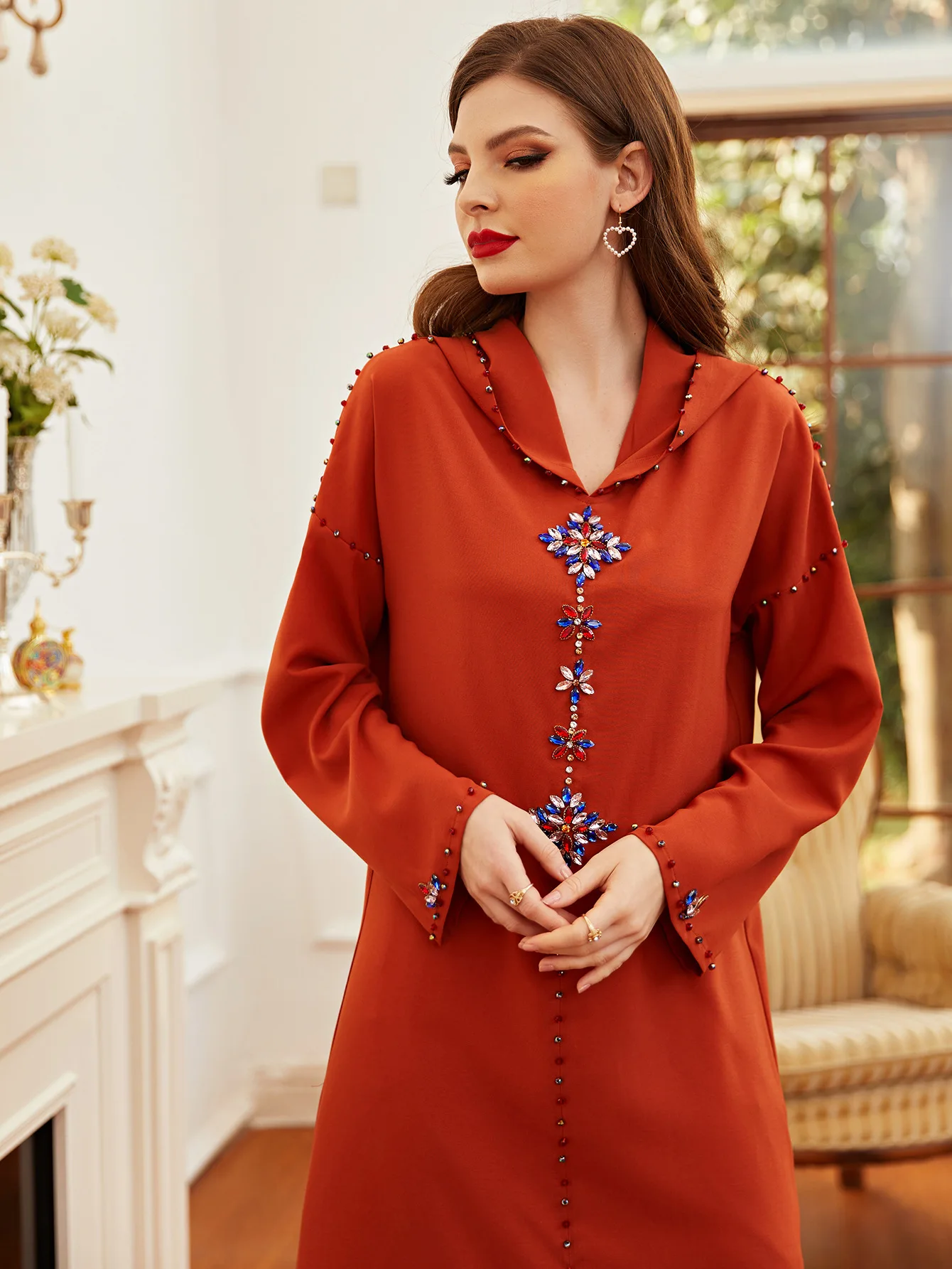 

Kaftan Abaya Dubai Turkey Caftan Marocain Muslim Evening Party Dress Islam Clothing Wedding Dresses for Women Robe Longue Femme