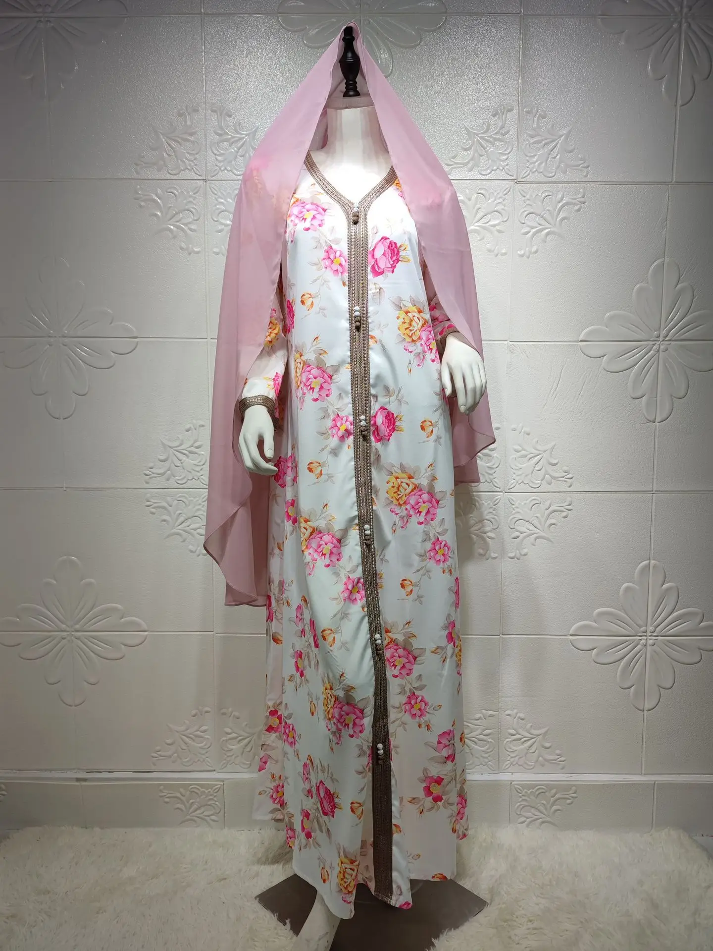 

NOXNEX Plus Size Loose Autumn Vintage Long Sleeve Print Pink Dress Ethnic Style Boho Party Maxi Dress Elegant Dresses 2021