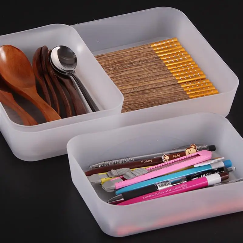 

6 Pcs Multipurpose Storage Boxes Stationery Sorting Holders (Translucent)