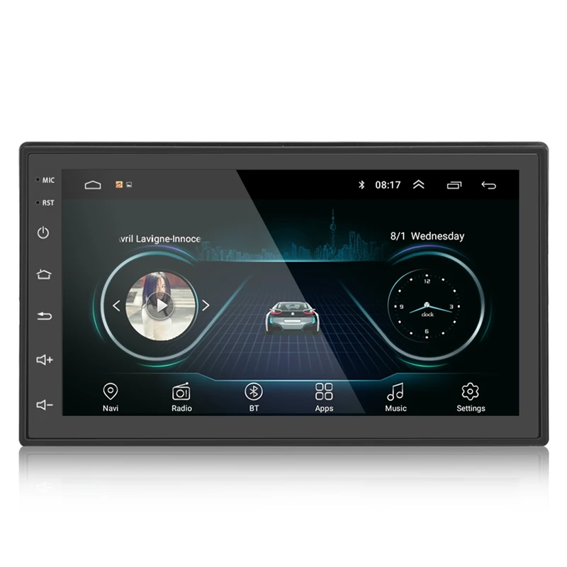 Черный 2DIN Android автомобильный мультимедийный MP5 Player радио gps Navi wifi 2 Din 7 дюймов пресс