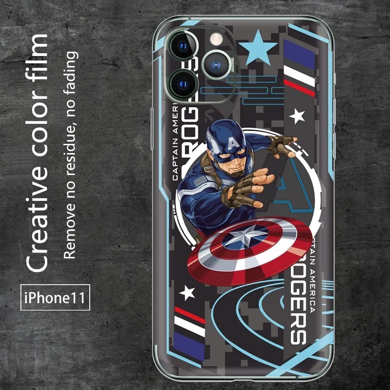 Мультфильм Капитан серии задняя пленка наклейка кожа ПВХ прочный царапинам