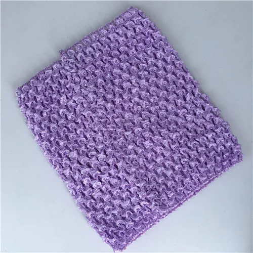Light purple Аксессуары для шитья из эластичной ткани, Детская повязка на голову, 15X15 см, Тюлевая юбка-пачка «рюмочка» «сделай сам», вязаная крючком на груди, одежда для девочек, юбка - Цвет: Light purple