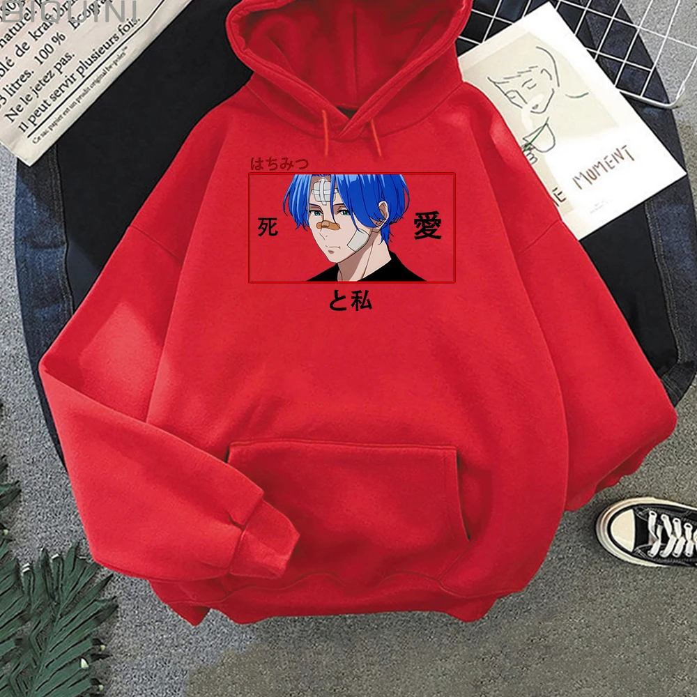 

Women Long Sleeve Print Loose Sweatshirts Vintage Kpop Clothes Wram Japanese Anime Hoodies Streetwear