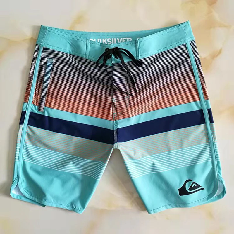 

23 Colors Mens Elastic Zipper Board Shorts Side Pocket Beach Pants Quick Drying Waterproof Trunks Swimwear Bermuda -40