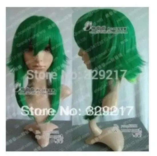 Zhaoxia ++ 03637 @ Q8 * ++++ &gt&gt COS VOCALOID GUMI длинный Косплей Темно-зеленый парик X052945 |