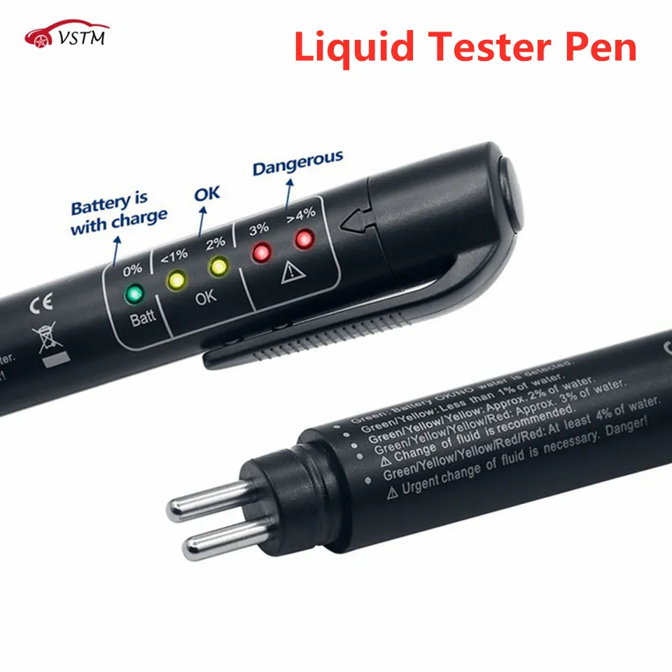 Тестер тормозной жидкости для автомобиля 5 светодиодный индикатор качества